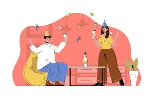 Party started concept for website and mobile site vector