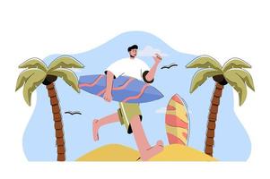 Go surfing concept for website and mobile site vector