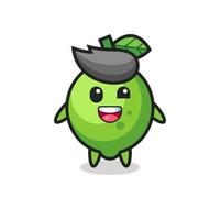 illustration of an lime character with awkward poses vector