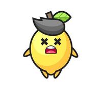 the dead lemon mascot character vector