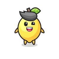 illustration of an lemon character with awkward poses vector