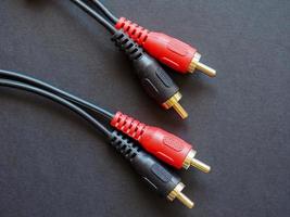 Audio cable with phono RCA connector photo