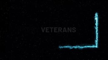 feliz animación del día de los veteranos. Animación 4k. banner para el día de los veteranos. video