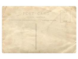 Old blank postcard
