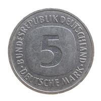 5 Mark coin isolated photo