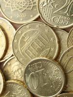 Euro coins background photo