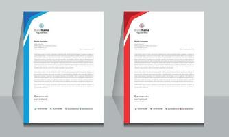 simple and modern letterhead template design vector