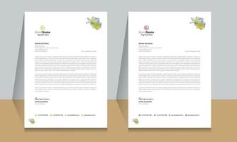 Letterhead format template, business style letterhead design template. vector