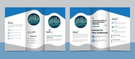 Creative corporate modern business trifold brochure template vector