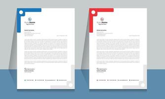 Letterhead format template, business style letterhead design template. vector