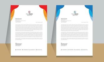 Letterhead format template, business style letterhead design template. vector