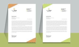Letterhead format template, business style letterhead design template. vector