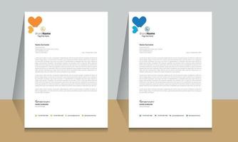 Letterhead format template, business style letterhead design template. vector