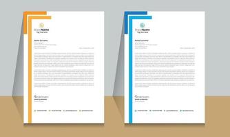 Letterhead format template, business style letterhead design template. vector