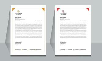 simple and modern letterhead template design vector