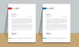 Letterhead format template, business style letterhead design template. vector