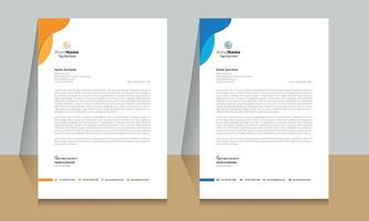 Letterhead format template, business style letterhead design template. vector