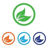 Leaf icon Vector Illustration design Logo template