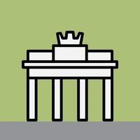 outline simplicity drawing of brandenburg landmark vector