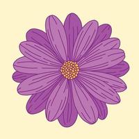 Doodle freehand sketch drawing of flower. vector
