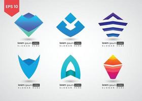 Abstract logo Triangle bright gradient Vector illustration