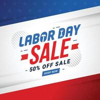 Labor day sale banner template design discount promotion vector