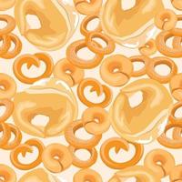 Bread pattern. Grain food seamless background vector