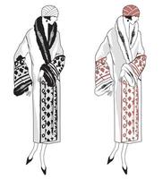 retro invierno moda mujer vestida 1920 1930 moda fiestera