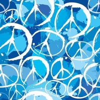 pacifismo de patrones sin fisuras con símbolos dibujados de la paz