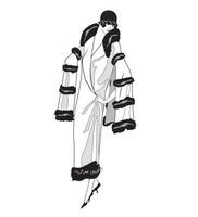 Cóctel retro moda mujer vestida 1920 1930 moda fiestera vector