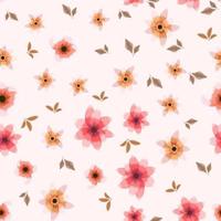 Seamless floral flower pattern colorful background for fabric, textile vector