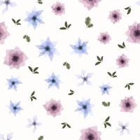 Seamless floral pattern of cute flowers for print on textile, fabric, vector