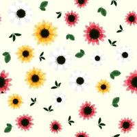 Seamless floral pattern using Beautiful trendy new flowers for print vector