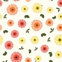 Seamless vector pattern cute floral flowers wallpaper, women clothes