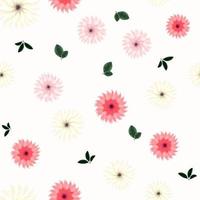 Elegant Seamless floral pattern of blooming flowers vector