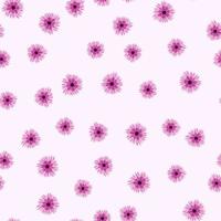 Delicate Seamless floral pattern trendy colorful garden flowers fabric vector