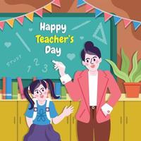 Happy Teacher's Day Background Template vector