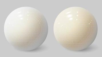 Realistic 3d sphere. White bubble. Textured ball. vector