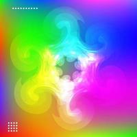 Abstract bright blurry shape,  snowflake and aurora. vector