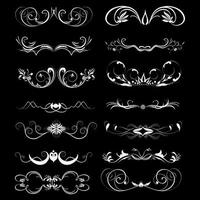 Calligraphic elements and headers set vector