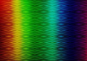 luz multicolor, plantilla de vector de arco iris con palos, cuadrados.