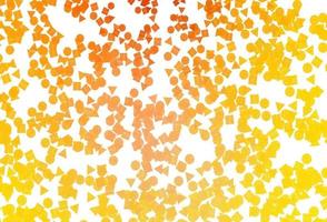 Light Yellow, Orange vector texture in poly style with circles, cubes.