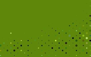 Light Green, Yellow vector pattern with spheres.