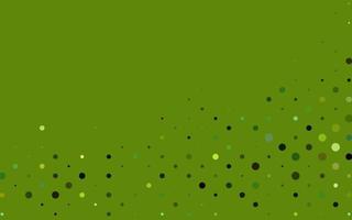 Light Green, Yellow vector pattern with spheres.