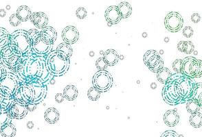 Light Blue, Green vector background with bubbles.