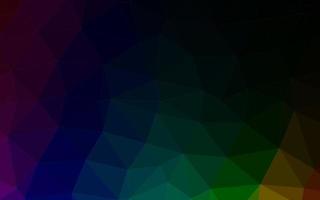 Dark Multicolor, Rainbow vector blurry triangle pattern.