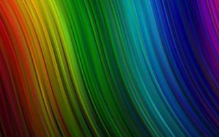 Dark Multicolor, Rainbow vector pattern with lines, ovals.