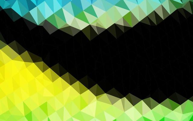 Light Green, Yellow vector abstract polygonal layout.