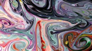 Abstract Colorful Ink Spread Explode in Milky Liquid Surface video