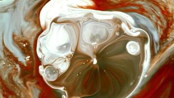 Abstract Colorful Ink Spread Explode in Milky Liquid Surface video